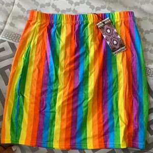 Rainbow bodycon skirt